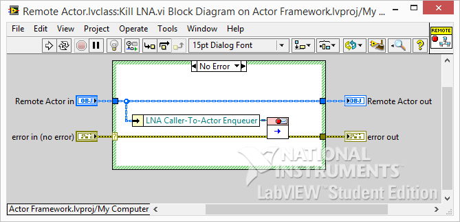 LabVIEW Actor Framework Remote Kill LNA