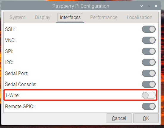 Disable 1-wire interface