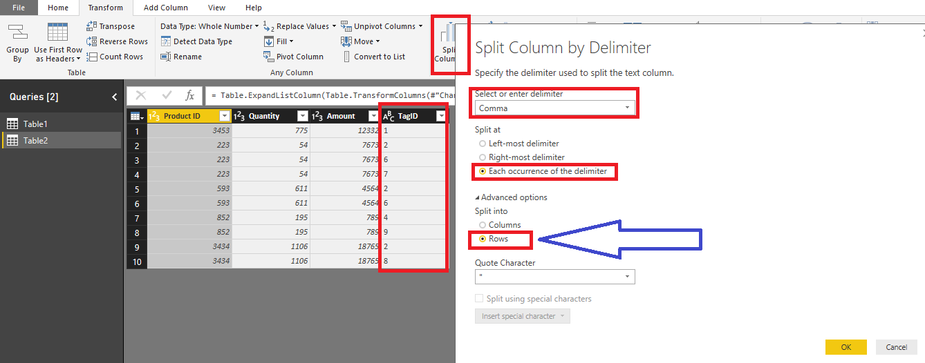 Manage Relationship and joining a table on a csv column