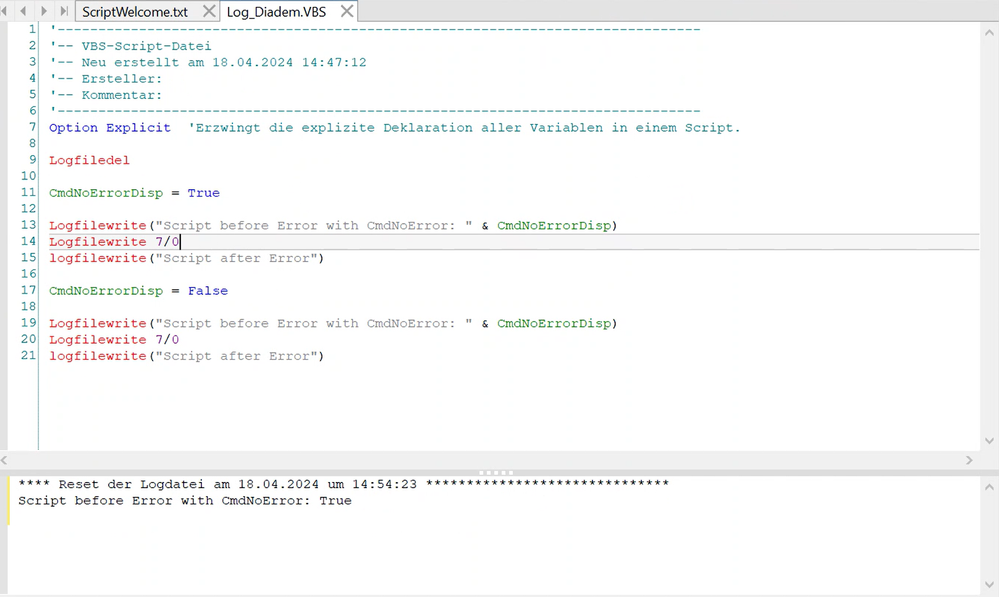 Script to force Zero-Division error