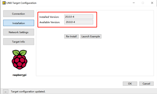 Configuration and installation are fine.