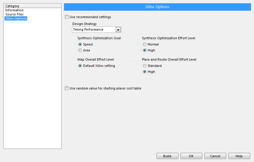 Virtex-II Compiler Options