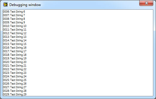DbgPrintf window DbgPrintf window