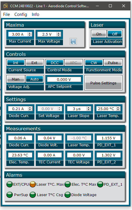 Software provided by aerodiode