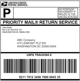 usps priority mail label