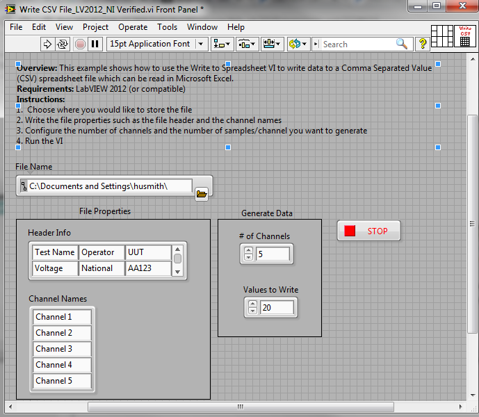 Write Continuous Data To Spreadsheet Csv With Headers Ni Community 9305