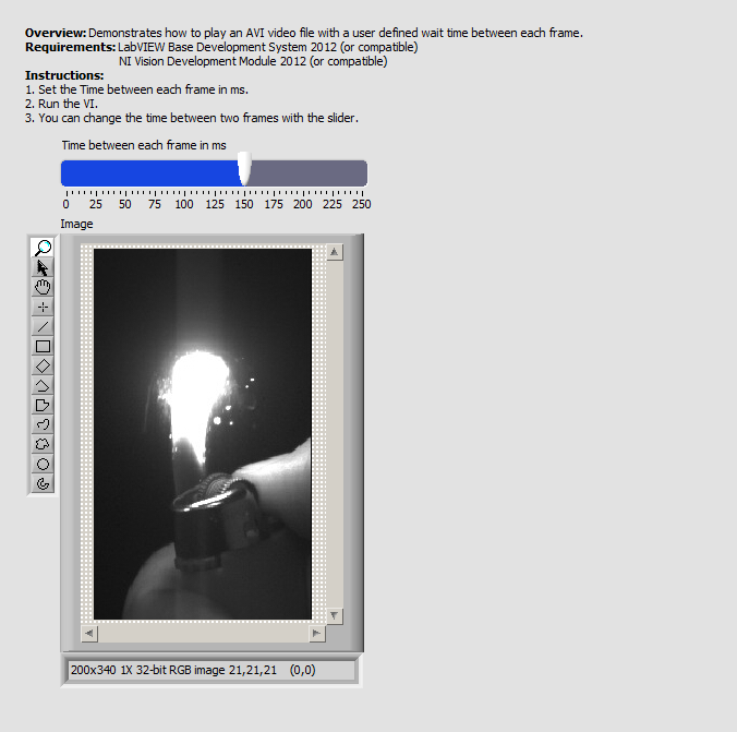Play AVI Video With User Defined Frame Rate - Front Panel.png