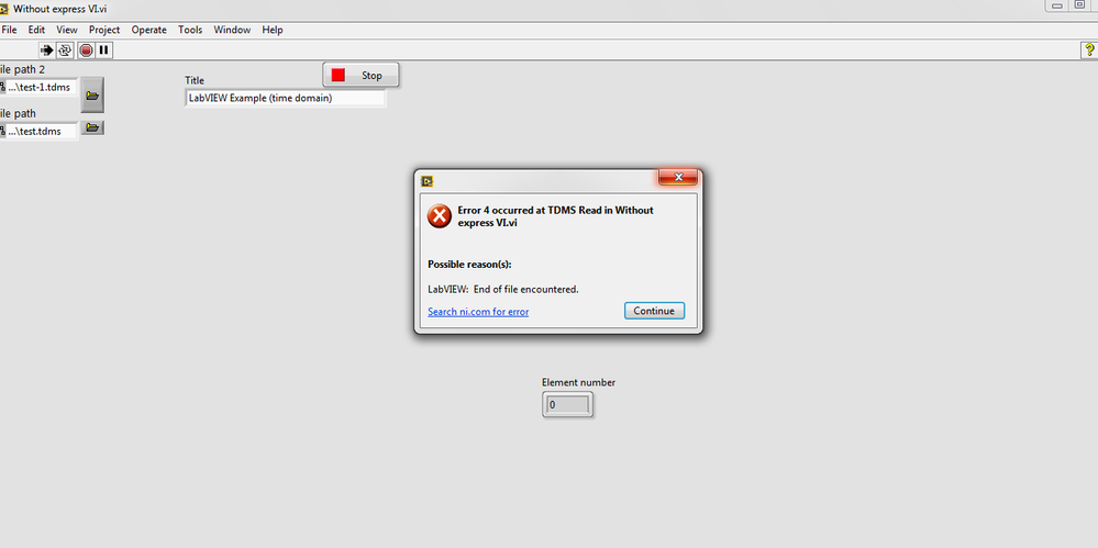 Error shown after running the code attached