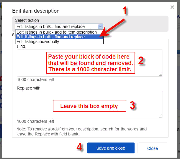 How to revise a listing