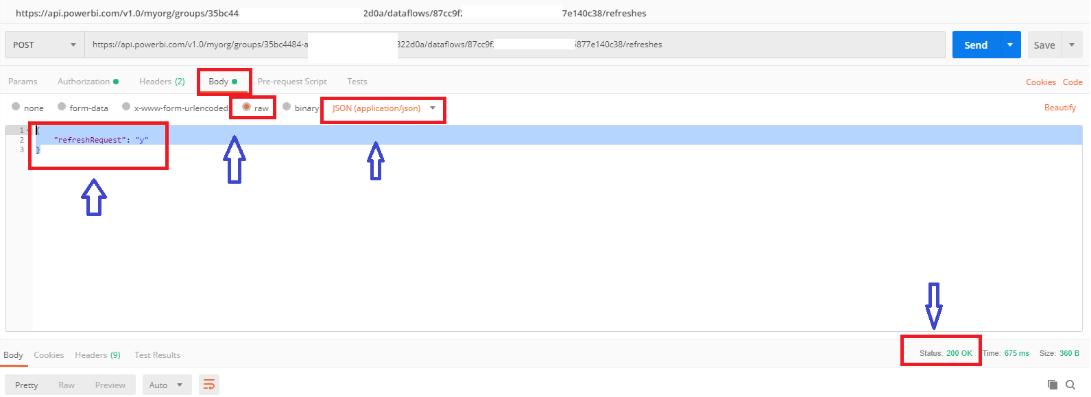 Power-BI-API-Dataflow-Refresh-Operation