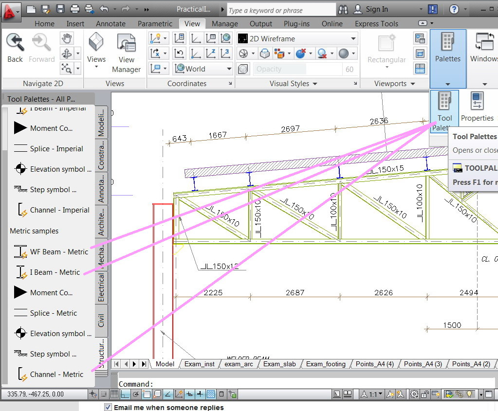 Structural Steel Shapes Autocad