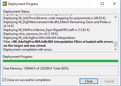 Error when we tried to run