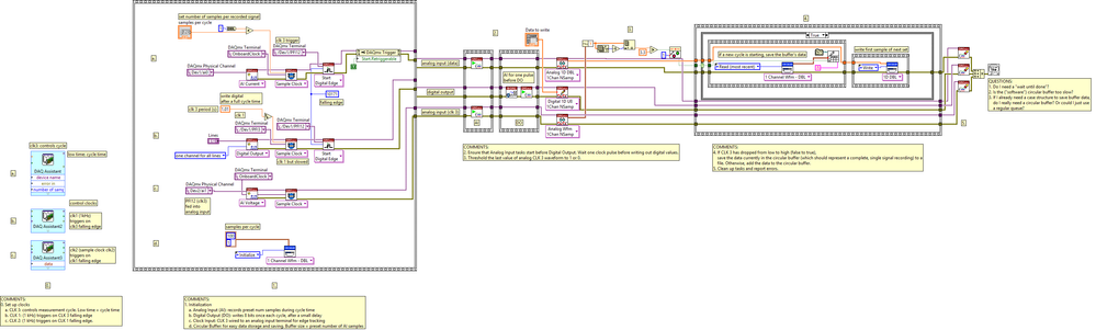 VI for synchronized AI/DO and saving