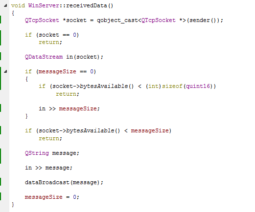 QT Function recieve data