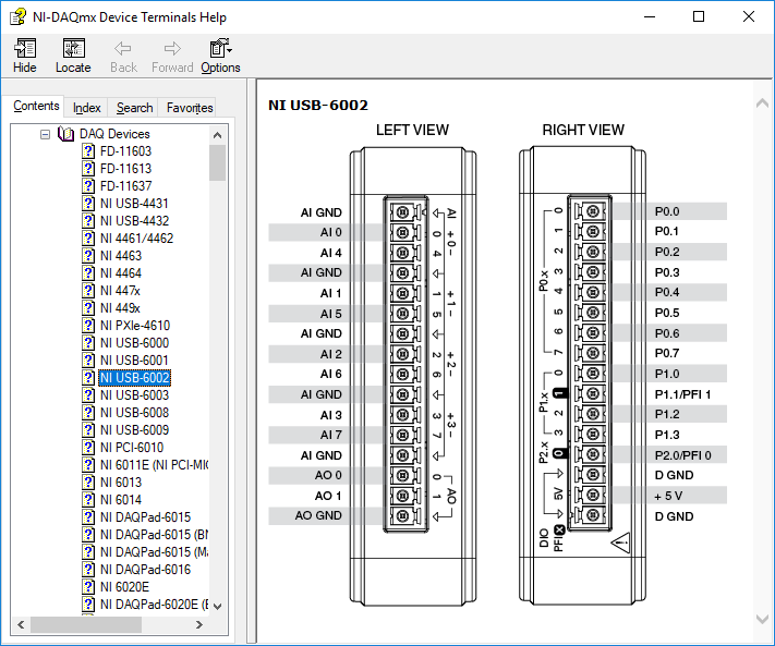 USB-6002 Pinout