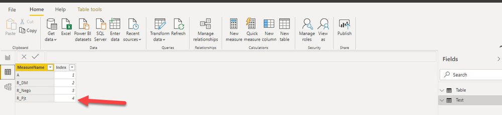 Index column