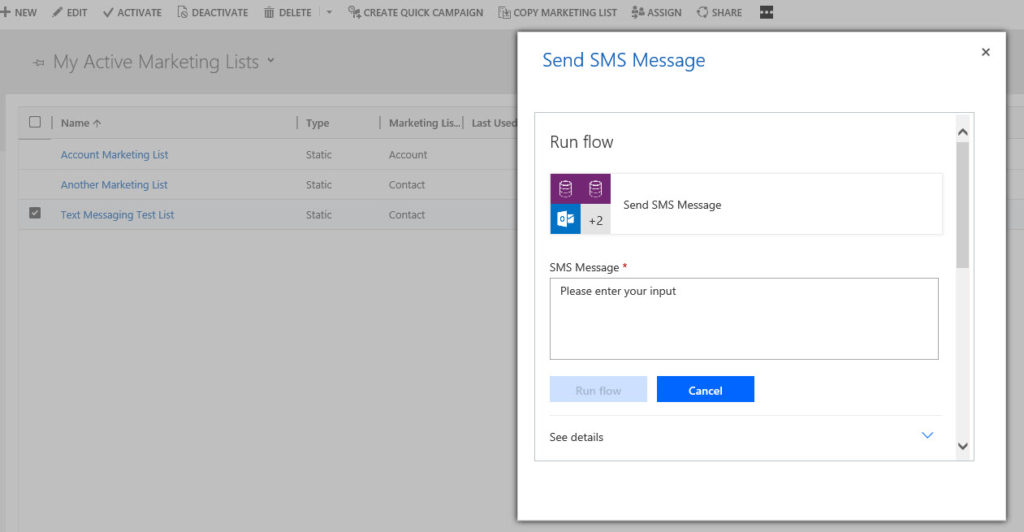 Emulating a Dialog with Microsoft Flow