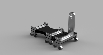 Figure 3: Rendering of CNC aluminium structure