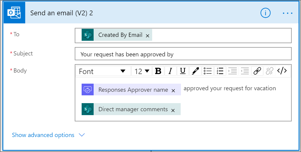 configure approved email template