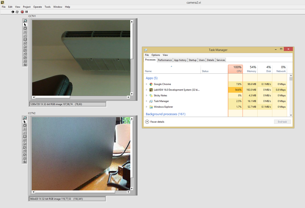 Usage when connected to 2 cameras