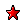 Icono de la estrella roja de puntuación de votos entre 1000 a 4999