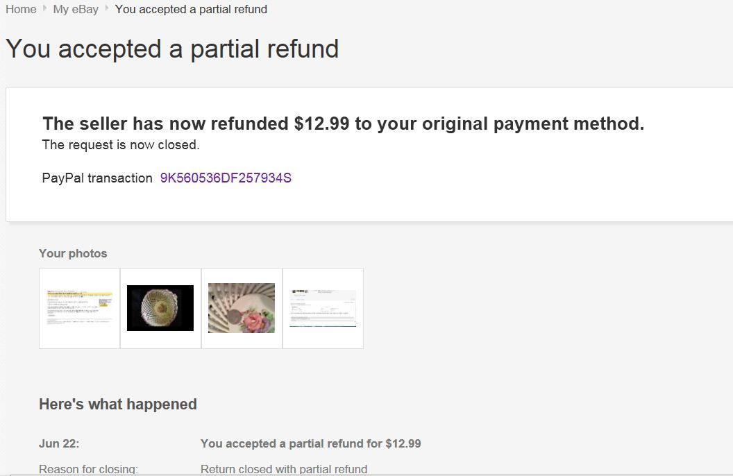 how to offer a partial refund on ebay