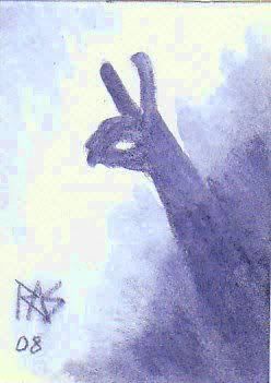 ACEO TW Shadows Deformed Rabbit