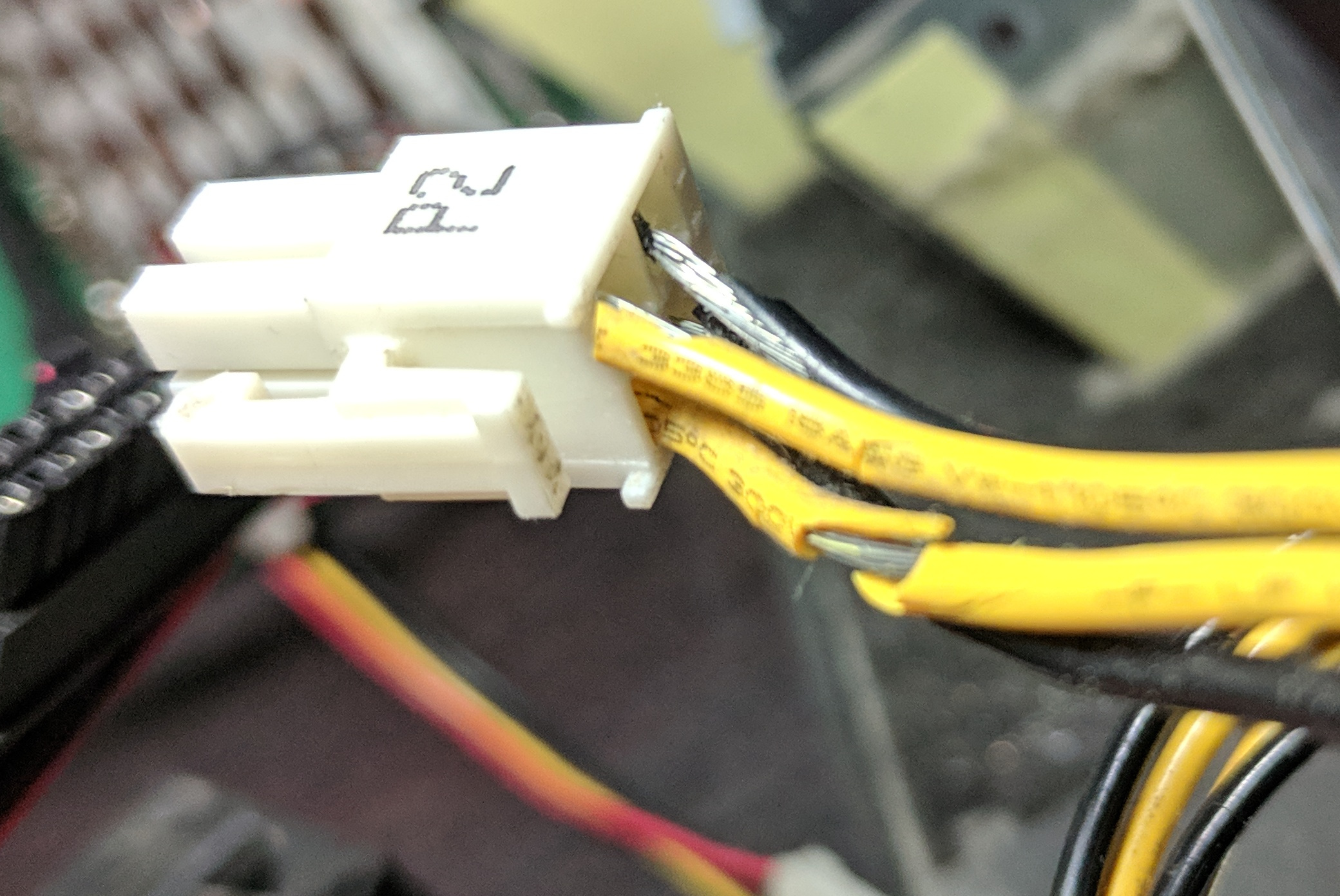 Cracked external power supply wires