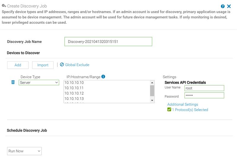 Dell OpenManage Enterprise adding servers to group from list of IP's ...