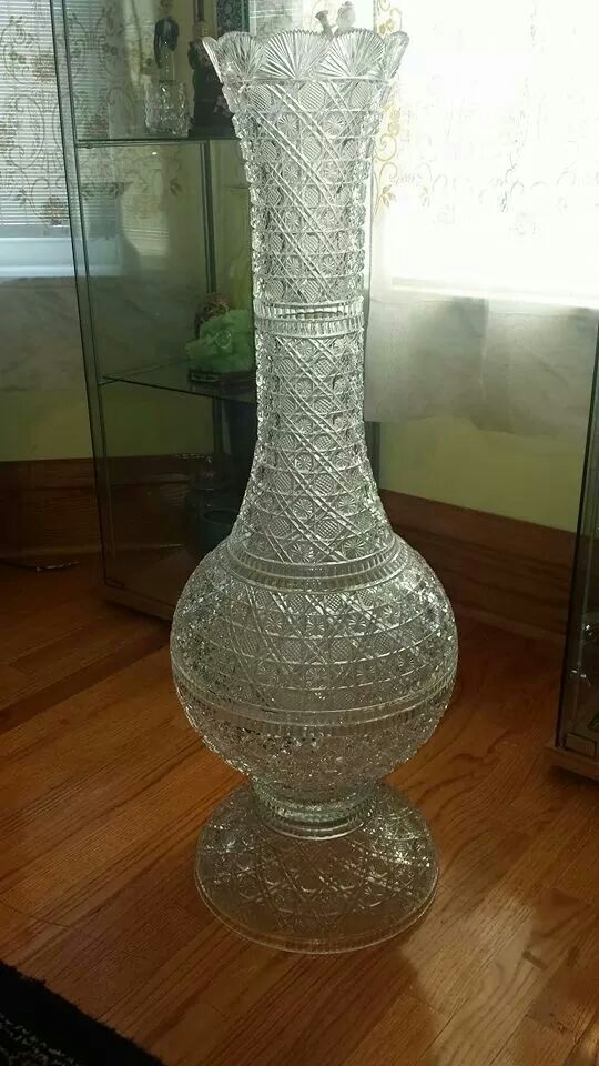 Huge 3 1 2 Foot Abp Vase In Harvard Pattern Tia The Ebay Community